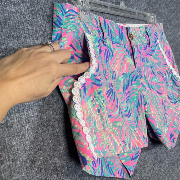 Lilly Pulitzer Womens 2 5" Callahan Shorts Pink Sunset Coco Breeze Vaca Beach - Picture 6 of 11